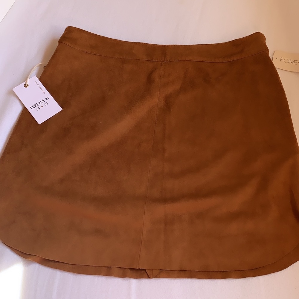 Chestnut Suede Mini Skirt